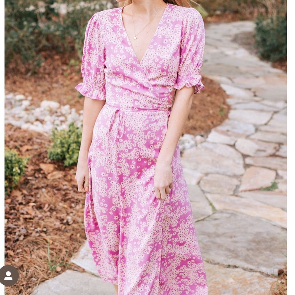 Cotton Candy LA Pink Floral Maxi
